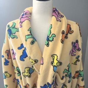 NWT Urban Outfitters Grateful Dead Dancing Bears Fleece Robe One Size Unisex